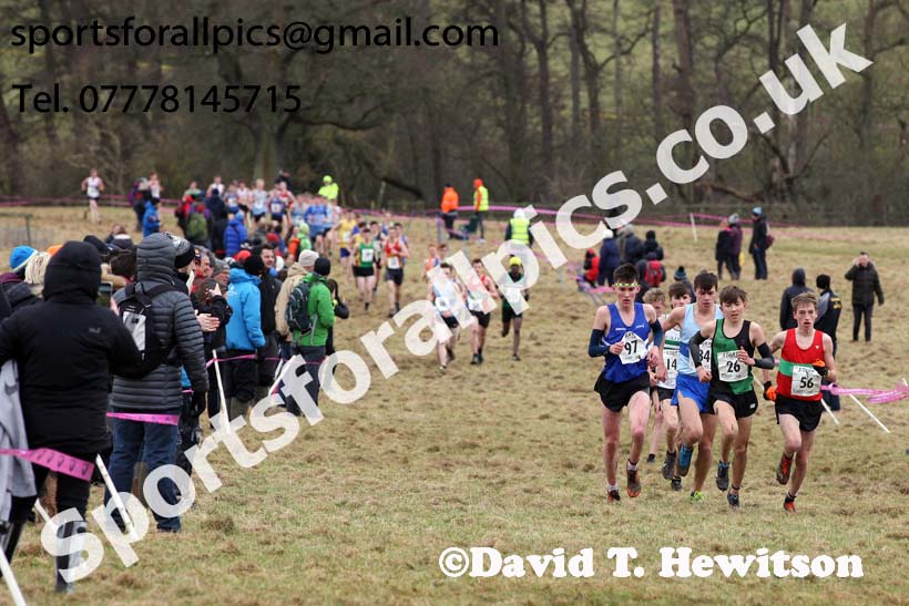 Mens under-17s, 2018 Northern Cross Country Champs., Harewood House, Leeds. Photo: David T. Hewitson/Sports for All Pics